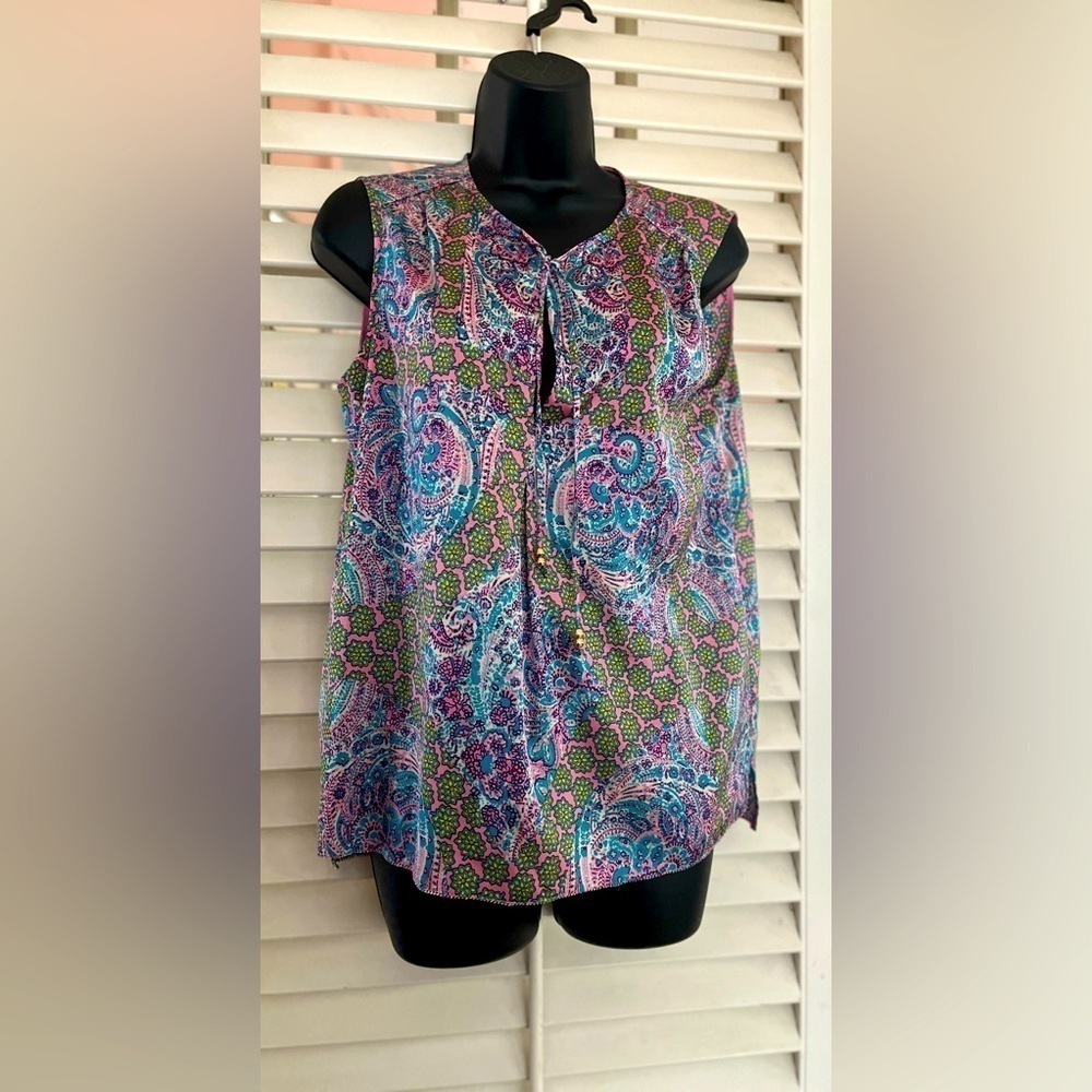 Juicy Couture Sleeveless Imperial Starflower Tank in Bardot Top Sz S